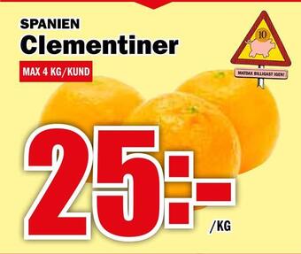 Matdax Clementiner erbjuda