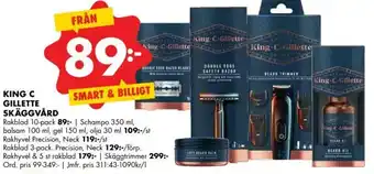 ÖoB King C Gillette Skäggvård 10-pack erbjuda