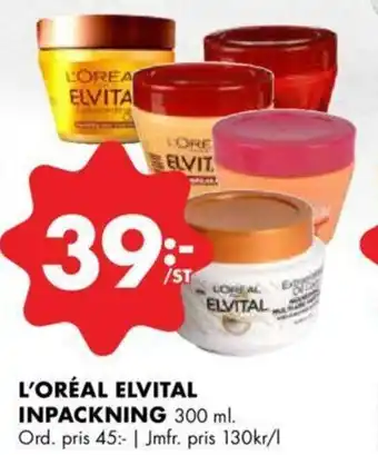 ÖoB L'Oréal Elvital Inpacking 300ml. erbjuda