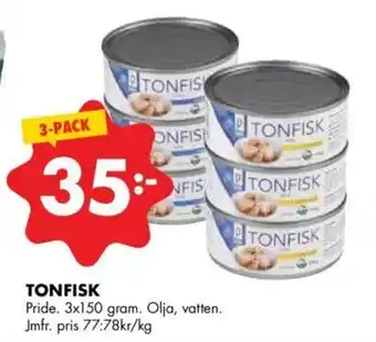 ÖoB Pride Tonfisk 3x150 gram. erbjuda