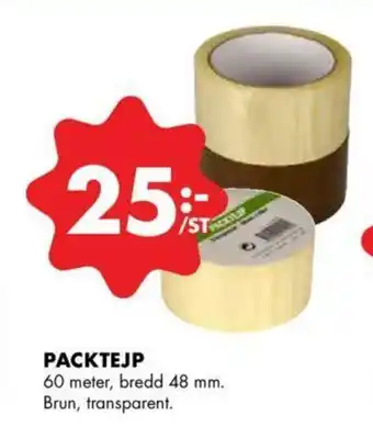 ÖoB Packtejp 60 meter 48mm. erbjuda