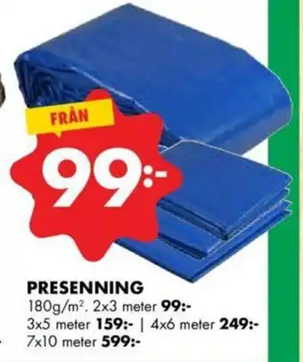 Presenning 2x3 meter