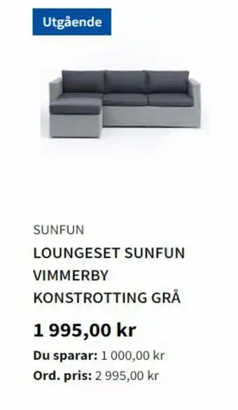 Bauhaus LOUNGESET SUNFUN VIMMERBY K erbjuda