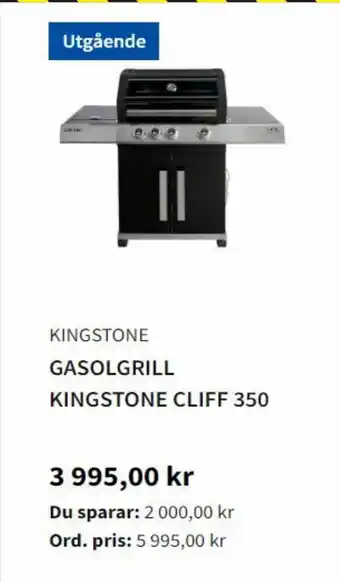Bauhaus GASOLGRILL KINGSTONE CLIFF 350 erbjuda
