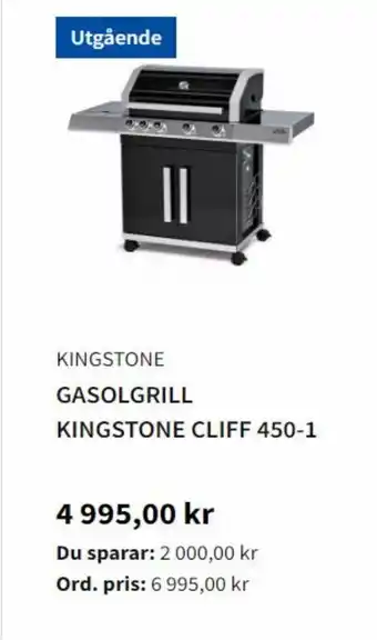 Bauhaus GASOLGRILL KINGSTONE CLIFF 450-1 erbjuda