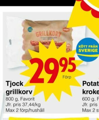 Matöppet Favorit Grillkorv erbjuda