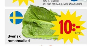 Matöppet Sallat erbjuda