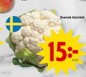 Matöppet Blomkål erbjuda