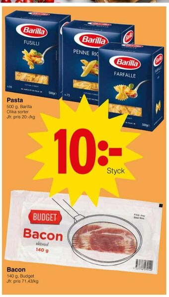Matöppet Barilla Pasta sorterad erbjuda