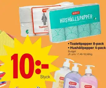 Matöppet Budget Hushållspapper erbjuda