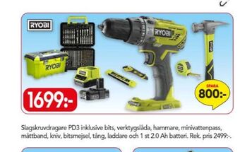 Bo Ohlsson Ryobi slagskruvdragare erbjuda