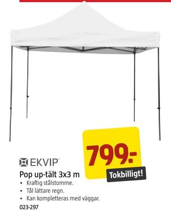 Jula Pop up-tält 3x3 m erbjuda