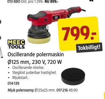 Jula Oscillerande polermaskin ø125 mm, 230 v, 720 w erbjuda