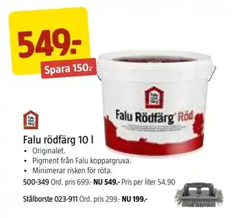 Jula Falu rödfärg 10 l erbjuda