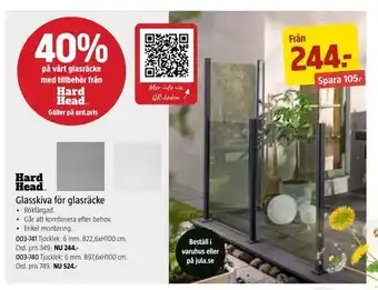 Jula Glasskiva för glasräcke erbjuda