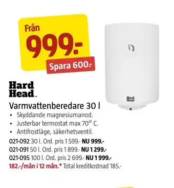 Jula Varmvattenberedare 30 l erbjuda
