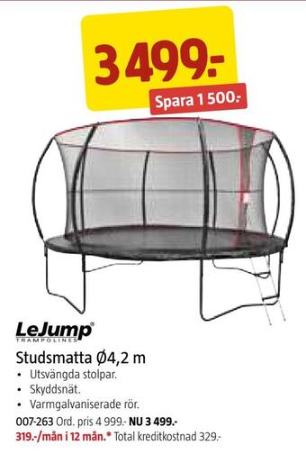Jula Studsmatta ø4,2 m erbjuda