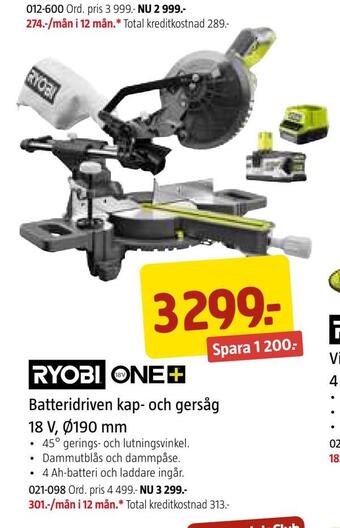 Jula Batteridriven kap- och gersåg 18 v, ø190 mm erbjuda