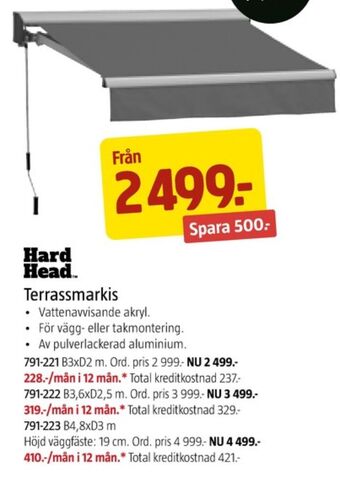 Jula Hard head markiser erbjuda