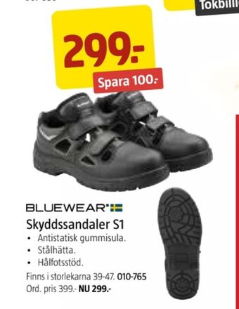 Jula Bluewear säkerhetsskor erbjuda