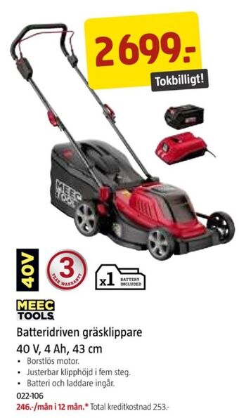 Jula Meec tools gräsklippare erbjuda
