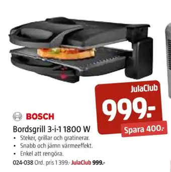 Jula Bosch elgrill erbjuda