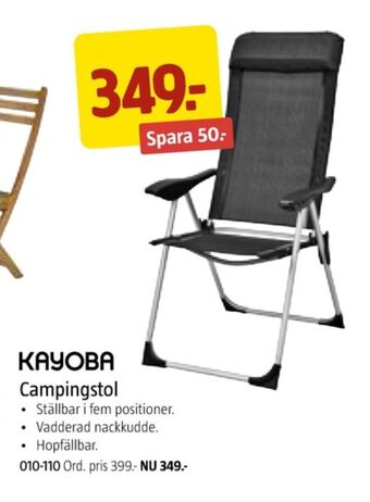 Jula Kayoba campingstol erbjuda