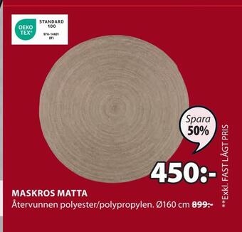 JYSK Maskros matta erbjuda
