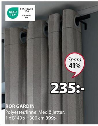 JYSK Ror gardin erbjuda