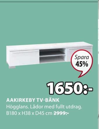 JYSK Aakirkeby tv-bänk erbjuda