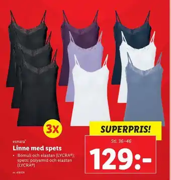 Lidl Linne med spets erbjuda