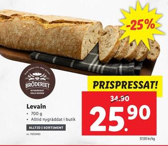 Lidl Levain erbjuda