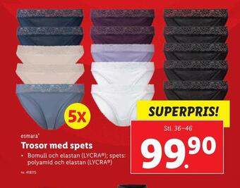 Lidl Trosor med spets erbjuda