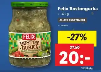 Lidl Felix bostongurka erbjuda
