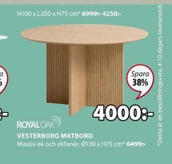 JYSK Vesterborg matbord erbjuda