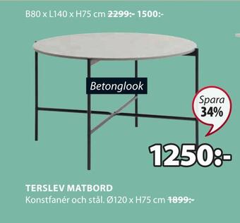 JYSK Terslev matbord erbjuda