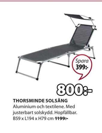JYSK Thorsminde solsäng erbjuda