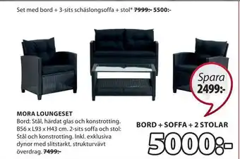 JYSK Mora loungeset erbjuda