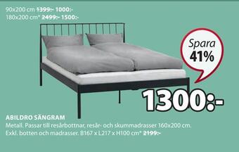 JYSK Abildro sängram erbjuda