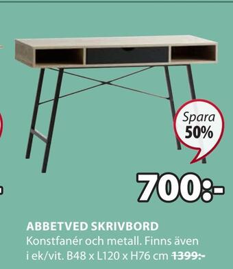 JYSK Abbetved skrivbord erbjuda