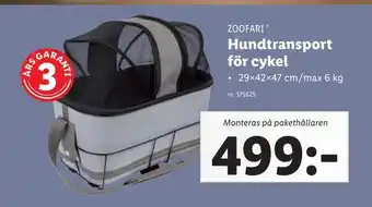 Hundtransport för cykel