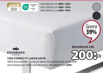 JYSK Tine formsytt lakan satin erbjuda