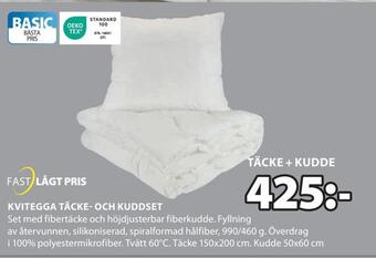 JYSK Kvitegga täcke- och kuddset erbjuda