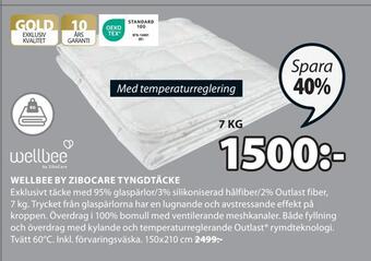 JYSK Wellbee by zibocare tyngdtäcke erbjuda
