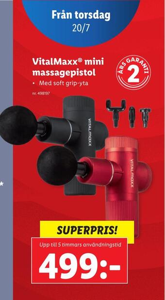 Lidl Vitalmaxx® mini massagepistol erbjuda