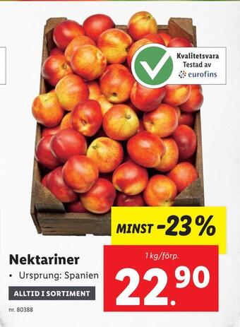 Lidl Nektariner erbjuda