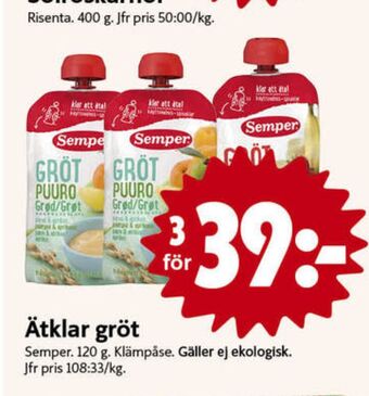 ICA Nära Semper gröt erbjuda