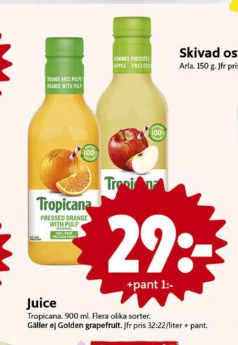 ICA Nära Tropicana juice erbjuda