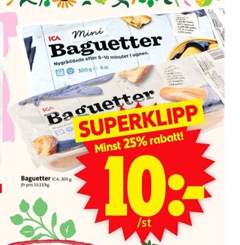 ICA Supermarket Ica baguetter erbjuda