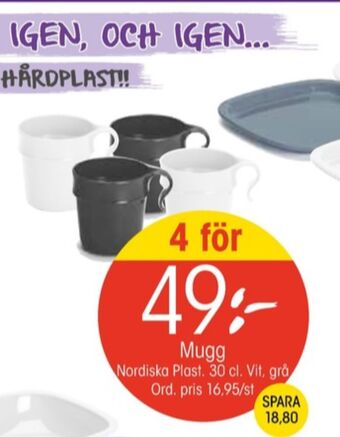 EKO Nordiska plast muggar erbjuda
